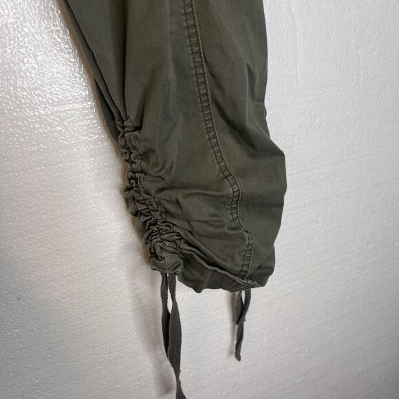 INC International Concepts Y2K Green Khaki Ruched Ankle Embroidered Pants size 4 - Picture 7 of 8